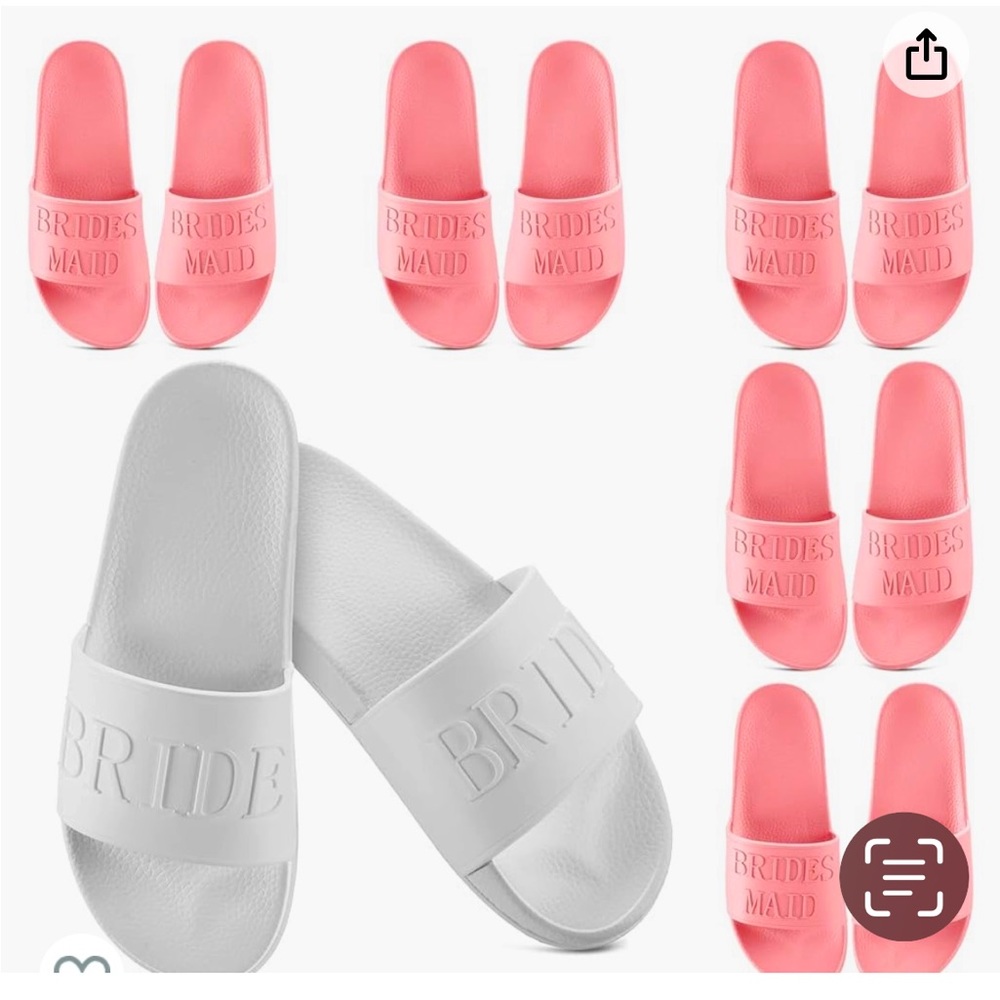 Xtinmee 6 Pairs Wedding Slippers sizes 7.5-9